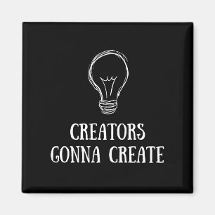 Kreative werden schaffen Minimalistische Künstler  Magnet