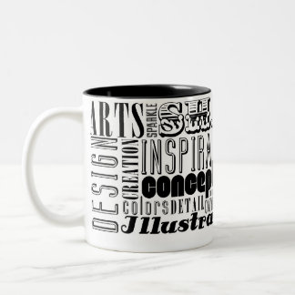 Kreative Wörter Zweifarbige Tasse