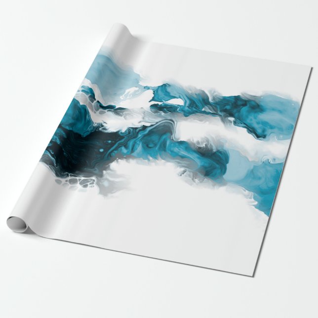 Kreativer abstrakter handgemalter Hintergrund, Wal Geschenkpapier (Ungerollt)