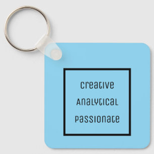 Kreativer, analytischer, leidenschaftlicher Acryli Schlüsselanhänger