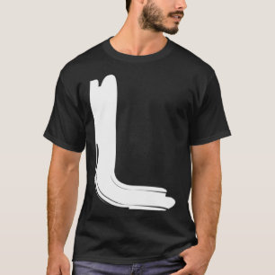Kreativer Fetter Weißer Buchstabe L Alphabet Ma T-Shirt