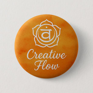 Kreativer Fluss Sakral-Chakra Spirituelle Energie Button
