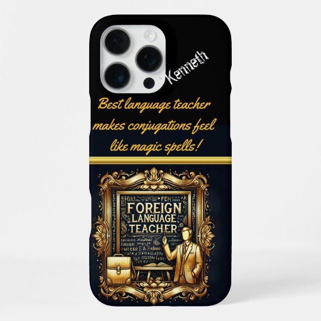 Kreativer Fremdsprachenlehrer iPhone 16 Pro Max Hülle (Rückseite)