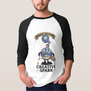 Kreativer Funke Magischer Zaubertrank Retro Künstl T-Shirt