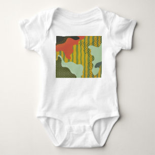 Kreativer Hintergrund abstrakter geometrischer Wav Baby Strampler