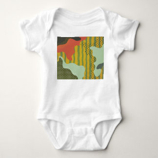 Kreativer Hintergrund abstrakter geometrischer Wav Baby Strampler