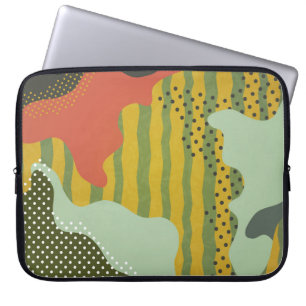Kreativer Hintergrund abstrakter geometrischer Wav Laptopschutzhülle