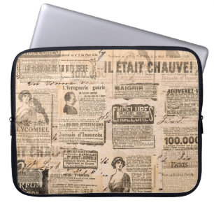 Kreativer Hintergrund im Vintage-Stil. Papierstruk Laptopschutzhülle