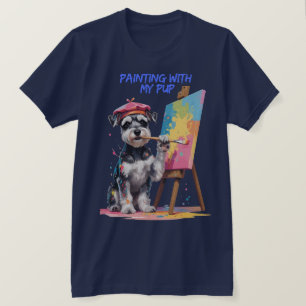 Kreativer Hund – Der künstlerische Zwergschnauzer T-Shirt