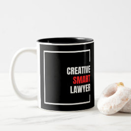 kreativer intelligenter Anwalt, weiß und rot Zweifarbige Tasse