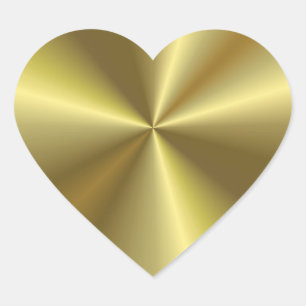 Kreativer moderner metallischer Look Faux-Gold Bla Herz-Aufkleber