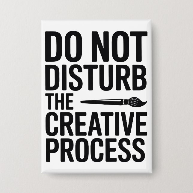 Kreativer Prozess Typografie Design Button (Vorderseite)