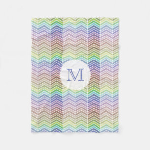 Kreativer Regenbogen und Zickzack Muster Fleecedecke