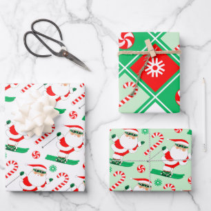 Kreativer Skifahrts-Urlaub Ski Geschenkpapier Set