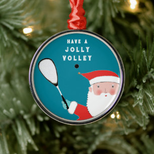 Kreativer Squashspieler Sportsammler Ornament Aus Metall