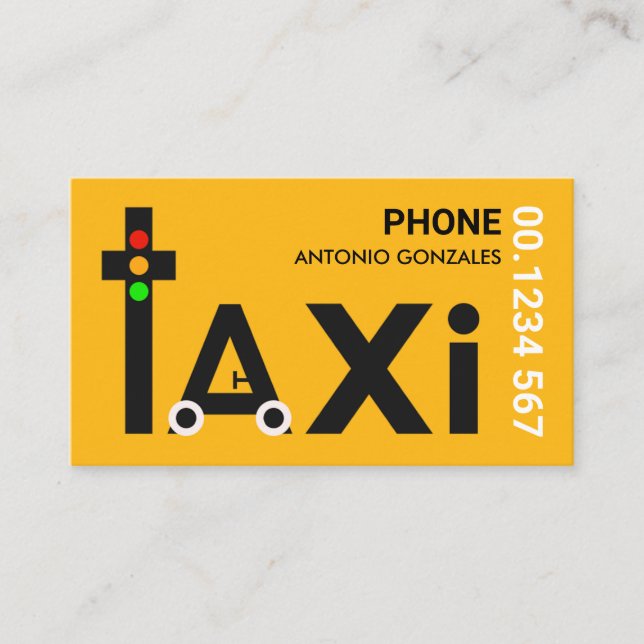 Kreativer Taxifahrer Visitenkarte (Vorderseite)