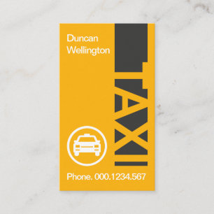 Kreativer vertikaler TAXI-Signage-Yellow-Cab-Treib Visitenkarte