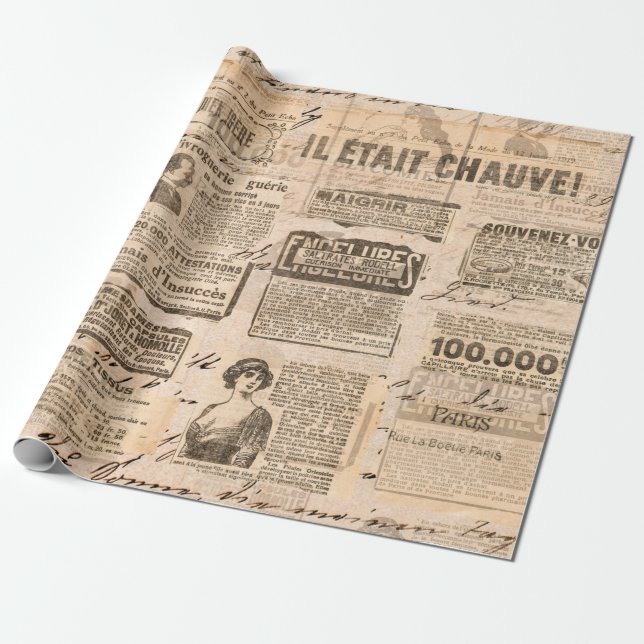 Kreativer Vintager Hintergrund. Papierstruktur.  Geschenkpapier (Ungerollt)