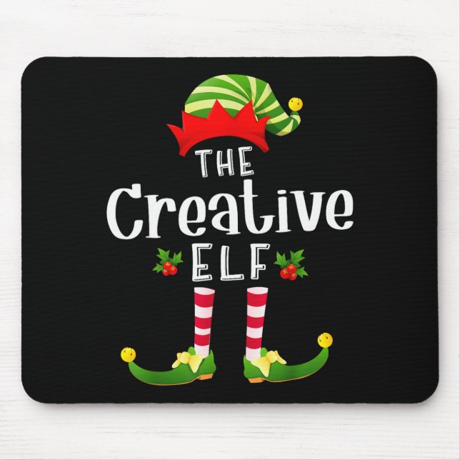Kreativer Weihnachtself passendes Schlafanzug X-ma Mousepad (Vorne)