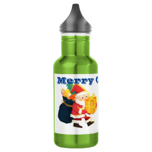 Kreativer Weihnachtsmann mit Überraschungen Apple Edelstahlflasche
