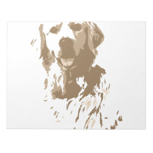 Kreativer zeichnender goldener Retriever Notizblock