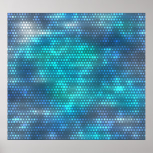 Kreatives, abstrakt-blaues Hintergrunddesign. Poster