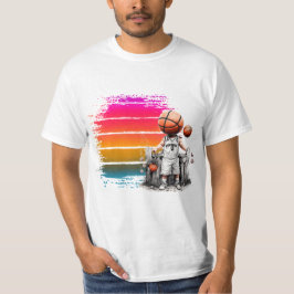Kreatives Basketballdesign - Spieler, Schuhe und B T-Shirt