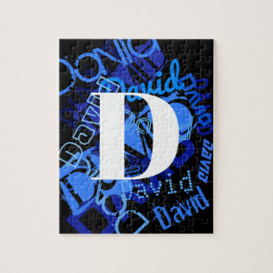 Kreatives blaues Monogramm