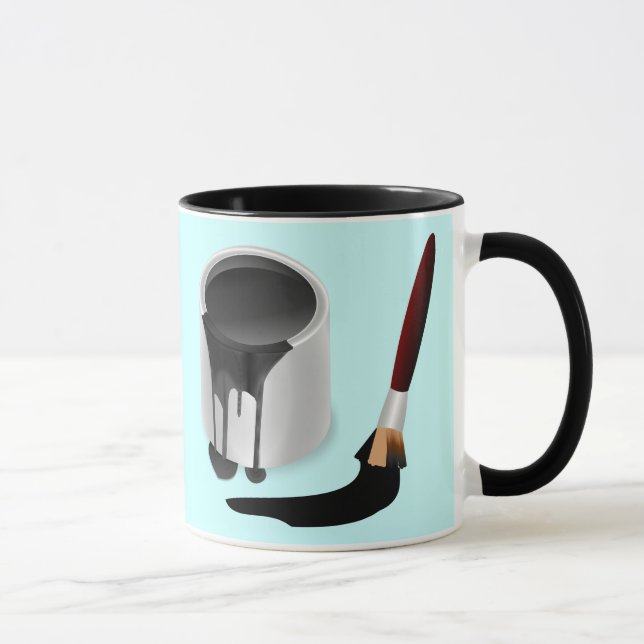 KREATIVES DESIGN VON SCHWARZEN MALERN UND SCHMERZE TASSE (Rechts)