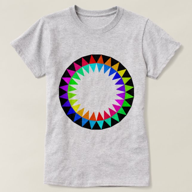 KREATIVES FARBRAD MIT RAINBOW-FARBEN T-Shirt (Design vorne)