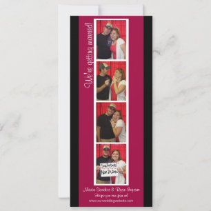 Kreatives Fotoautomaten-Save-the-Date (Rot & Schwa Save The Date