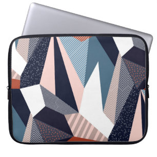 Kreatives geometrisches Muster mit verschiedenen F Laptopschutzhülle