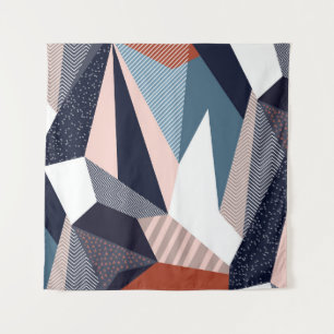 Kreatives geometrisches Muster mit verschiedenen F Wandteppich