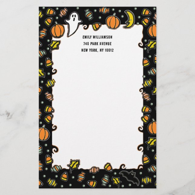 Kreatives Halloween Briefpapier (Vorderseite)