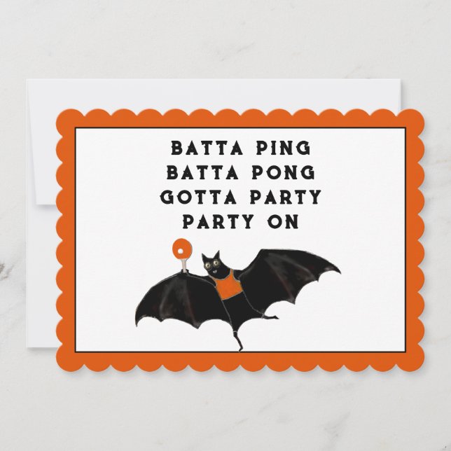 Kreatives Halloween-Party Einladung (Vorderseite)
