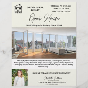 Kreatives Immobilien-Open-Haus Flyer