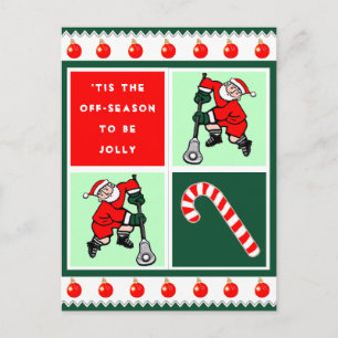 Kreatives Lacrosse-Weihnachten Postkarte