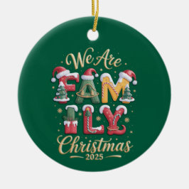 Kreatives & lustiges Familien-Weihnachten Keramik Ornament