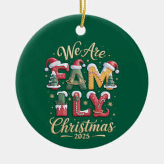 Kreatives & lustiges Familien-Weihnachten Keramik Ornament