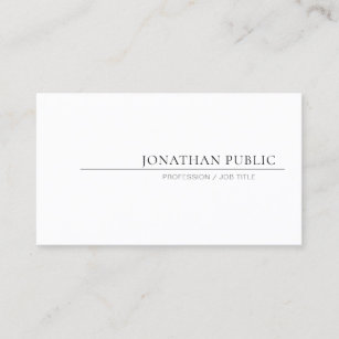 Kreatives Minimalistisches Design Elegante Weiß Sc Visitenkarte