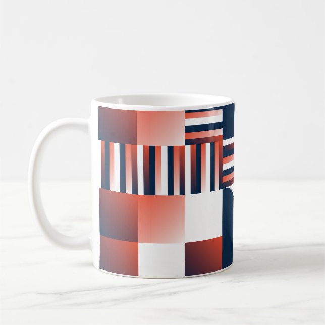 Kreatives, modernes geometrisches Muster Kaffeetasse (Links)