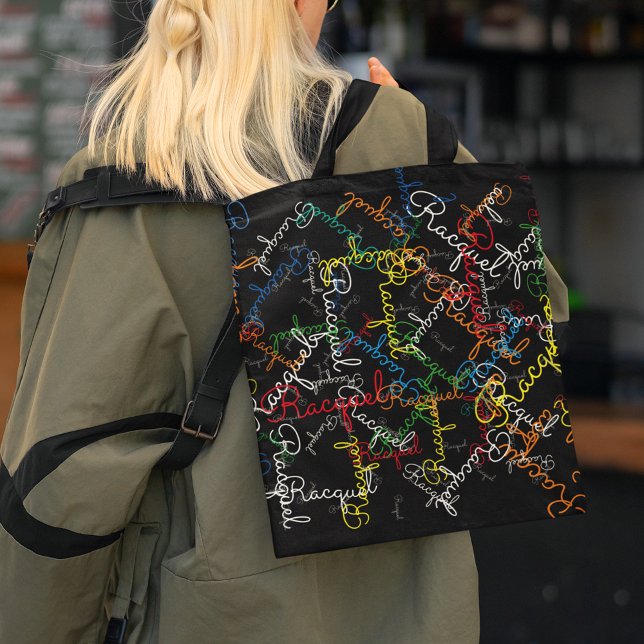 Kreatives Muster farbenfroher Namen Tasche (Von Creator hochgeladen)