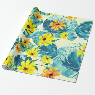 Kreatives, nahtloses Aquarellmuster von Pflanze, E Geschenkpapier