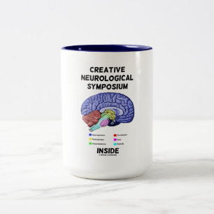 Kreatives neurologisches Symposium-Innere (Gehirn) Zweifarbige Tasse
