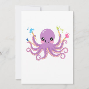 Kreatives Oktopus-Studio Dankeskarte