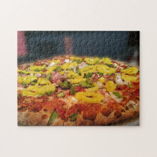 Kreatives Pizza-Esslokal Italienische Peperoni