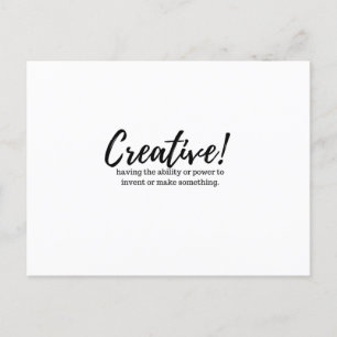 Kreatives positives Nachrichtendesign Postkarte