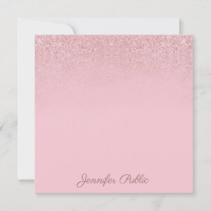 Kreatives Roségold-Kalligrafie-Skript-Text Elegant Mitteilungskarte