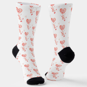 Kreatives rotes Herz-Design Socken