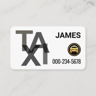 Kreatives TAXI-Schild Fahren Visitenkarte